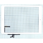 Сенсорное стекло (тачскрин) для iPad Air (A1474, A1475, A1476), белое с кнопкой OEM, фото 1