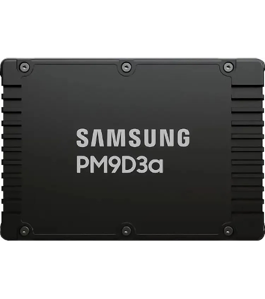 Накопитель SSD Samsung PM9D3a, 7680Gb, U.3(2.5' 15мм), NVMe, PCIe 5.0x4, 3D TLC, R/W 12000/6000Mb/s, IOPs 2 000 000/300 000, TbW 14016, DWPD 1 (12 мес.)