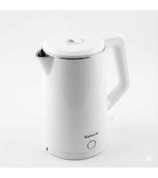 Чайник Sakura SA-2150W 1.8 л, двойной корпус,бел