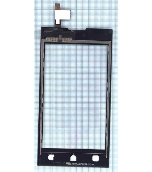 Сенсорное стекло (тачскрин) для ZTE V815W v2, черное