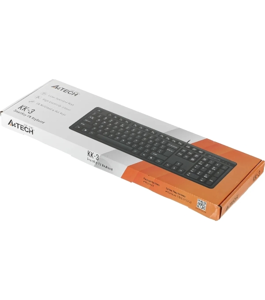 Клавиатура проводная A4Tech KK-3, USB, черный