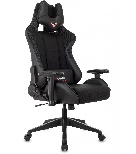 Кресло Бюрократ VIKING 4 AERO BLACK EDITION черный, экокожа, 120 кг, механизм качания