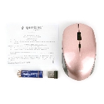 Мышь беспроводная Gembird MUSW-250-3 розовый, 1600 dpi, радиоканал, USB, кнопки - 4, фото3