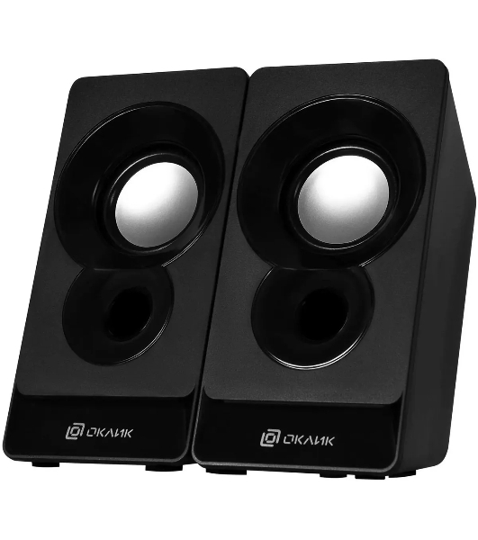 Акустическая система Oklick OK-165 2.0 черный 6Вт
