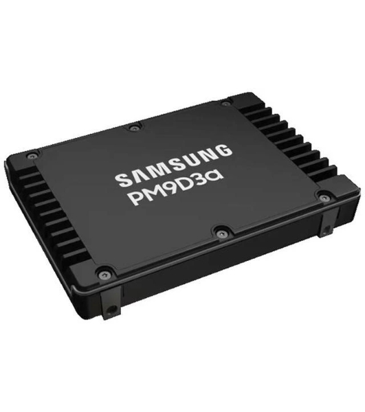 Накопитель SSD Samsung PM9D3a, 960Gb, U.3(2.5' 15мм), NVMe, PCIe 5.0x4, 3D TLC, R/W 12000/1600Mb/s, IOPs 1 000 000/70 000, TbW 1752, DWPD 1 (12 мес.)