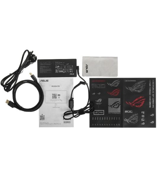 Монитор 31.5' Asus ROG Strix XG32UCDS QD-OLED 3840x2160, 165 Гц, 0.03 мс, 16:9, 1000 кд/м² (пиковая), 2×HDMI 2.1, DP 1.4, USB-C (15 Вт PD), 3.5 Jack, DisplayHDR True Black 400, HDR10, FreeSync Premium, черный