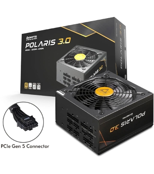 Блок питания Chieftec Polaris 3.0 PPS-1250FC-A3, 1250Вт, 80 PLUS Gold, 135мм, модульный, черный