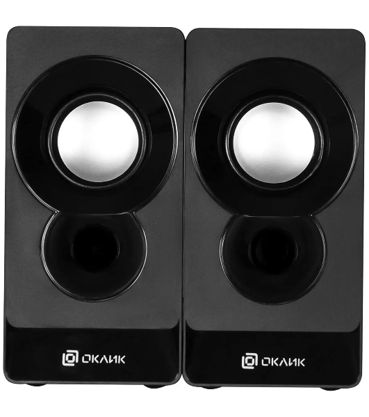 Акустическая система Oklick OK-165 2.0 черный 6Вт