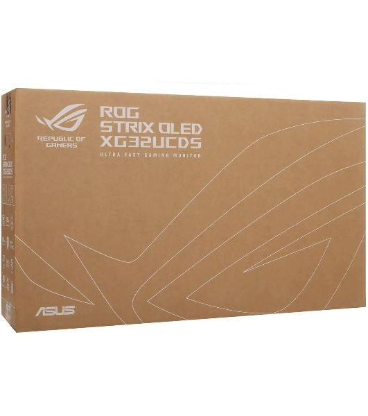 Монитор 31.5' Asus ROG Strix XG32UCDS QD-OLED 3840x2160, 165 Гц, 0.03 мс, 16:9, 1000 кд/м² (пиковая), 2×HDMI 2.1, DP 1.4, USB-C (15 Вт PD), 3.5 Jack, DisplayHDR True Black 400, HDR10, FreeSync Premium, черный