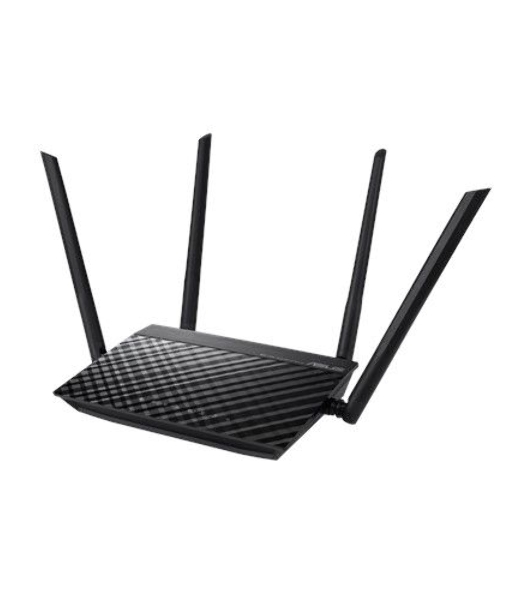 Маршрутизатор беспроводной Asus RT-AC1200 10/100BASE-TX черный (Dual Band)