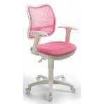 Кресло компьютерное Бюрократ CH-W797/PK/TW-13A TW-13A розовый, спинка сетка, сиденье розовый, колеса белый/розовый, пластик белый, фото7