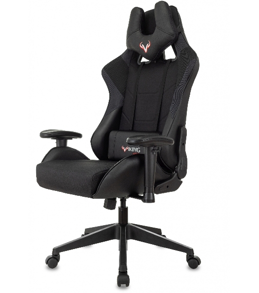 Кресло Бюрократ VIKING 4 AERO BLACK EDITION черный, экокожа, 120 кг, механизм качания