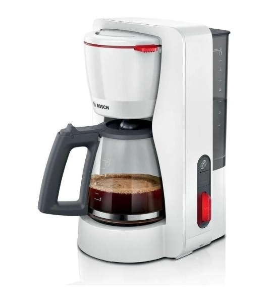 Кофеварка капельная Bosch TKA3M131 белый, исп. кофе - молотый, 1.4 л, 1200 Вт.