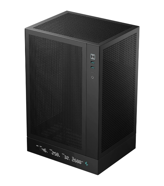 Компьютерный корпус Deepcool CH170 DIGITAL черный без БП mini-ITX 1x120мм 1xUSB 2.0 1xUSB 3.0 audio bott PSU