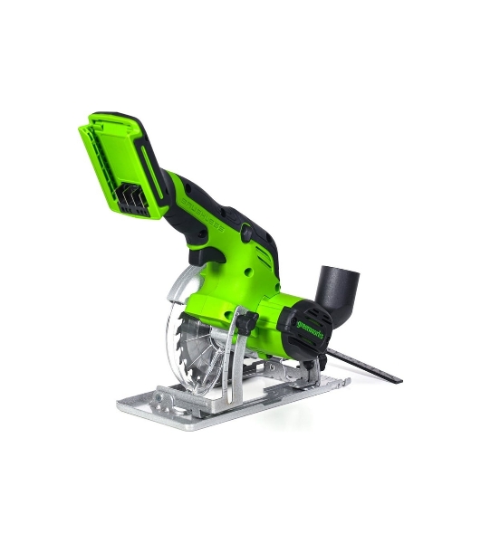 Циркулярная пила аккумуляторная GreenWorks G24MCS 24В, бесщеточная, без АКБ и ЗУ (1501207)