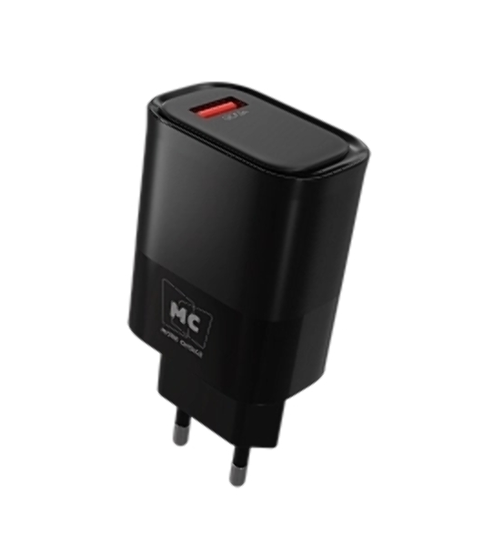 Сетевое зарядное устройство MORE CHOICE (4620202553386) NC09 1USB 3.0A QC3.0 15W, черный