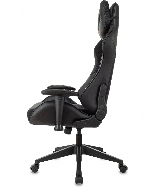 Кресло Бюрократ VIKING 4 AERO BLACK EDITION черный, экокожа, 120 кг, механизм качания