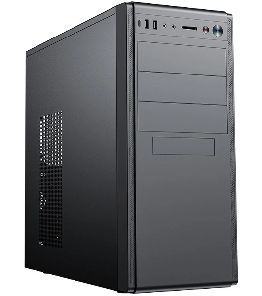Корпус Foxline FL-886-U3C, Midi-Tower, чёрный, без вентиляторов в комплекте