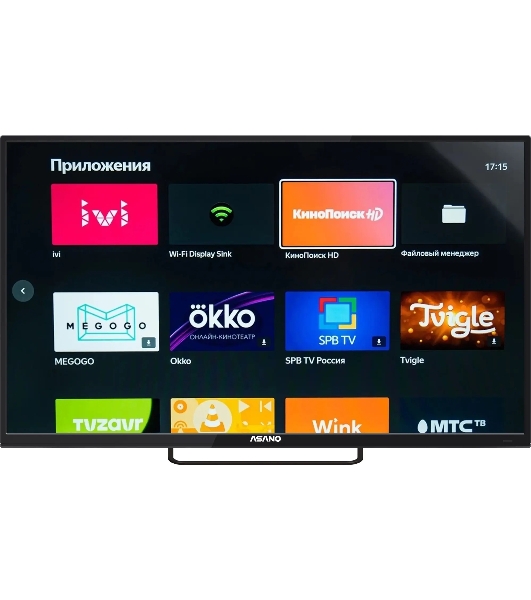 Телевизор Asano 43' 43LU8120T черный DLED UHD 4K 60Hz Smart TV