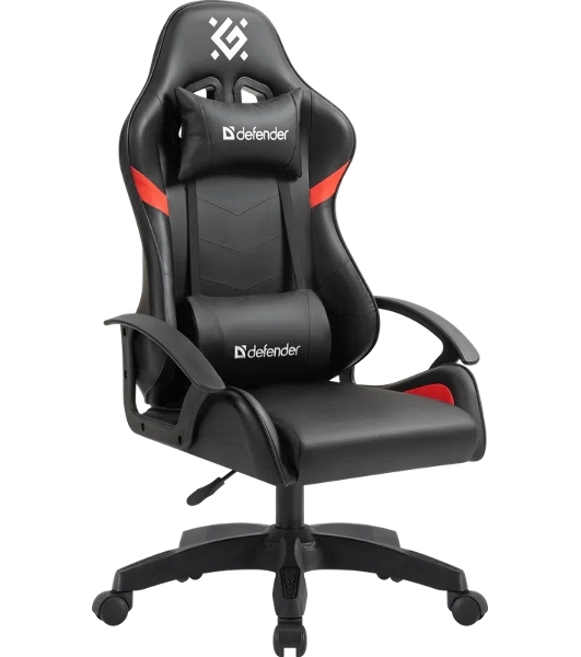 Кресло игровое Defender Sharm черный/крас, класс 2, PU