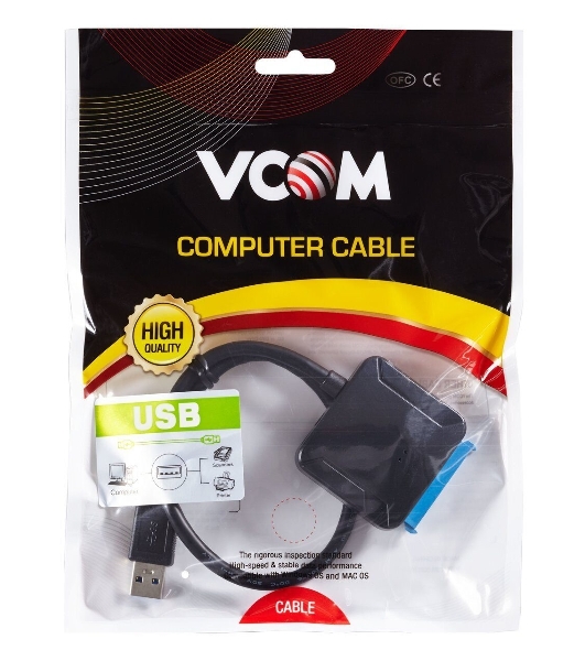 Кабель-адаптер USB3.0 ---SATA III 2.5/3,5'+SSD, VCOM CU816