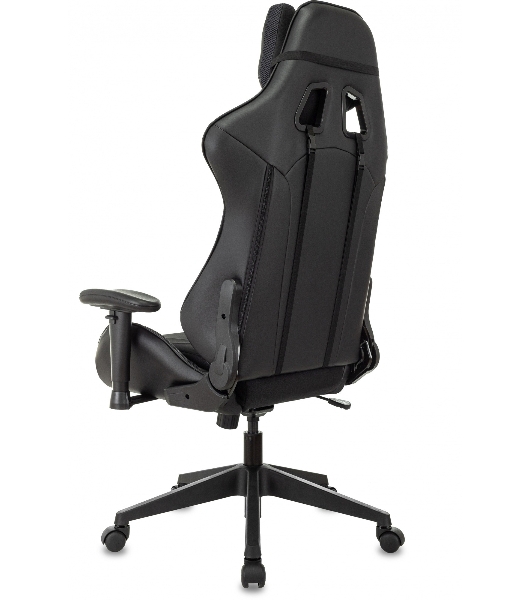 Кресло Бюрократ VIKING 4 AERO BLACK EDITION черный, экокожа, 120 кг, механизм качания