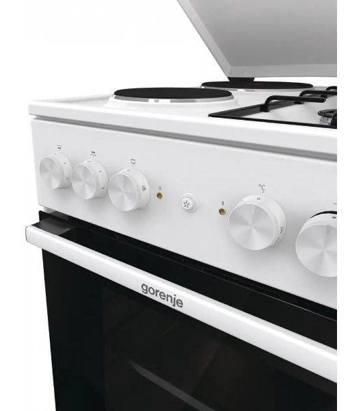 Плита комбинированная Gorenje GK5A12WG белый, конфорок 2 газовых и 2 электрических, духовка 68 л, 50 см x 85 см x 59.4 см