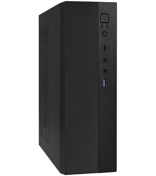 Компьютерный корпус Desktop ExeGate MI-301U (mATX/mini-ITX, 1U-F300S 4см, 1*USB+1*USB 3.0, аудио, черный)