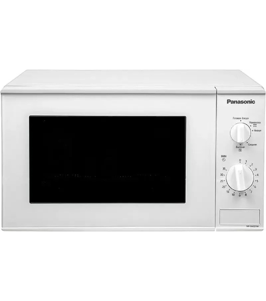 Микроволновая печь Panasonic NN-SM221WZPE белый, 20 л, 800 Вт, переключатели - поворотный механизм