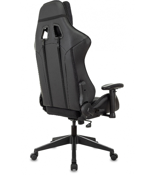 Кресло Бюрократ VIKING 4 AERO BLACK EDITION черный, экокожа, 120 кг, механизм качания