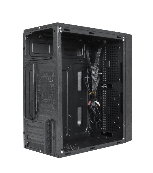 Компьютерный корпус Minitower ExeGate mEVO-9301-NPX400 (mATX, БП 400NPX с вент. 12см, с окном, 2хUSB+1хUSB 3.0, HD аудио, черный, с RGb подсветкой)