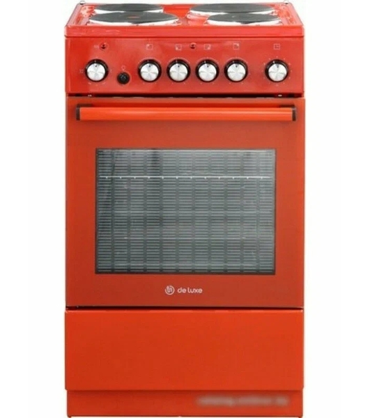 Плита электрическая De Luxe 5004.16э-017 терракотовый, конфорок 4 шт, духовка 46 л, гриль, 50 см x 85 см x 50 см