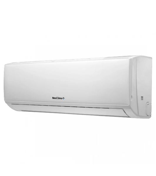 Кондиционер сплит-система настенного типа Neoclima NS/NU-HAL24FWI инвертор, 24000 BTU, 70 м², 24 дБ, охлаждение, обогрев, осушение, белый