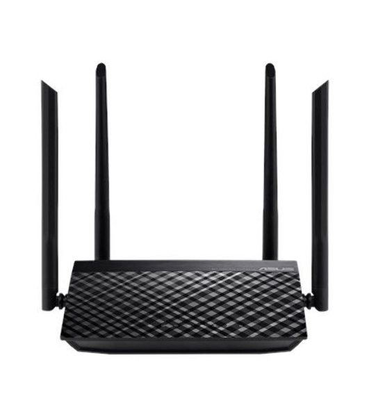 Маршрутизатор беспроводной Asus RT-AC1200 10/100BASE-TX черный (Dual Band)