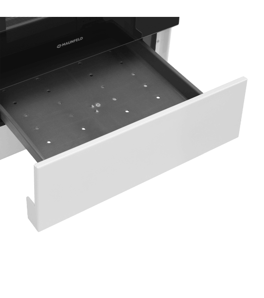 Плита электрическая Maunfeld MEC55CW07 белый, конфорок 4 шт, духовка 60 л, 50 см x 85 см x 60 см