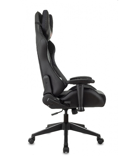 Кресло Бюрократ VIKING 4 AERO BLACK EDITION черный, экокожа, 120 кг, механизм качания