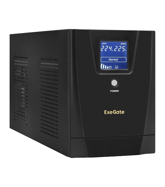 Источник бесперебойного питания ExeGate EX292636RUS SpecialPro Smart LLB-3000.LCD.AVR.3SH.2C13.RJ.USB 3000VA/1800W, LCD, AVR,3*Schuko+2*C13,RJ45/11,USB, металлический корпус, черный