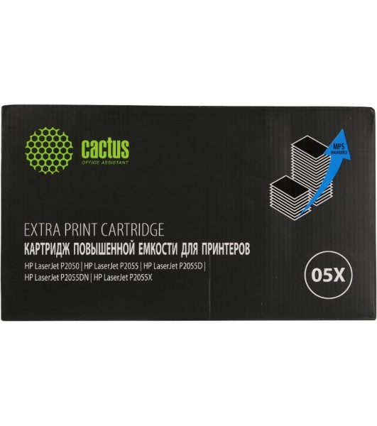 Картридж лазерный Cactus CS-CE505X-MPS черный (13000стр.) для HP LaserJet P2050/P2055/P2055D/P2055DN/P2055X