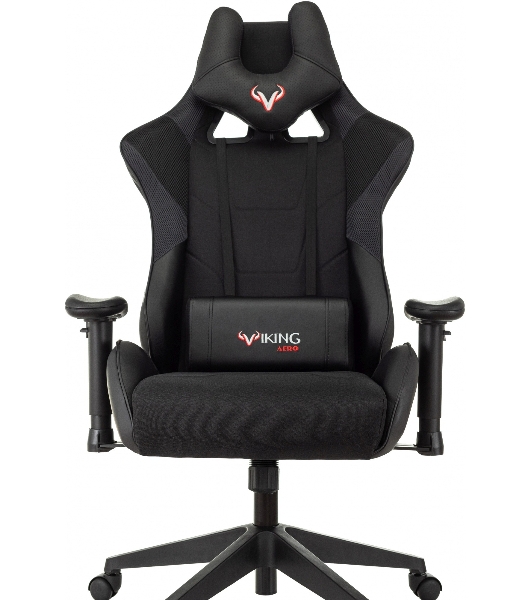 Кресло Бюрократ VIKING 4 AERO BLACK EDITION черный, экокожа, 120 кг, механизм качания