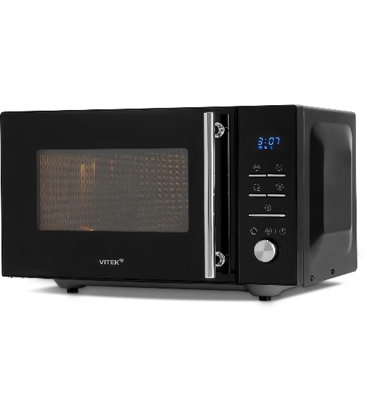 Микроволновая печь Vitek VT-MW1323 черный, 23 л, 900 Вт, переключатели - кнопки, поворотный механизм