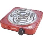 Плита настольная электрическая Centek CT-1508 красный, 1 кВт, ТЭН, конфорки - 1, эмаль, поворотные переключатели, фото 1