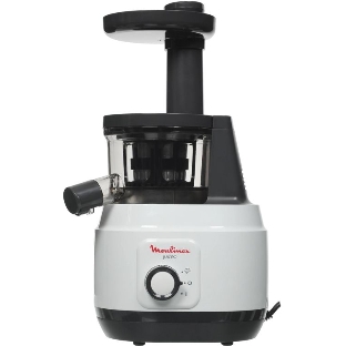 Соковыжималка Moulinex ZU150110 белый/черный, шнековая вертикальная, 150 Вт, 800 мл, электронное, реверс
