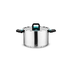 Кастрюля Lara LR02-244 с крышкой, нержавеющая сталь, 5-слойное капсул. индукц. дно, складные ручки 5 л, фото 1