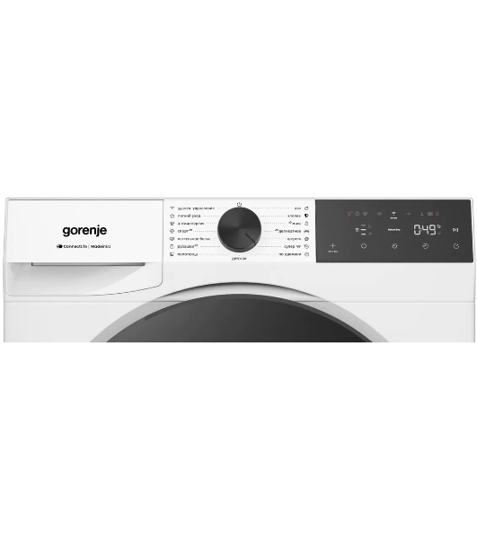 Сушильная машина Gorenje DG49D, отдельностоящая, ВхШхГ 850х600х625 мм, загрузка 9 кг, 15 программ, конденсационная сушка с тепловым насосом, поворотное/сенсорное управление, цифровой дисплей, Wi-Fi, датчик влажности белья, функция TwinAir, половинная загрузка, защита от сминания, отсрочка старта, функция 'Освежить', энергоэффективность D, цвет белый