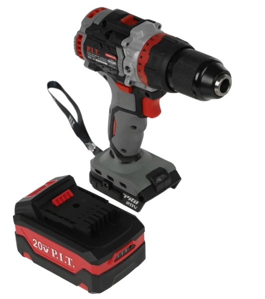 Дрель-шуруповерт аккумуляторная P.I.T. PSB20H-13D/3, Аккумуляторная, 20В, Ударная, Кейс