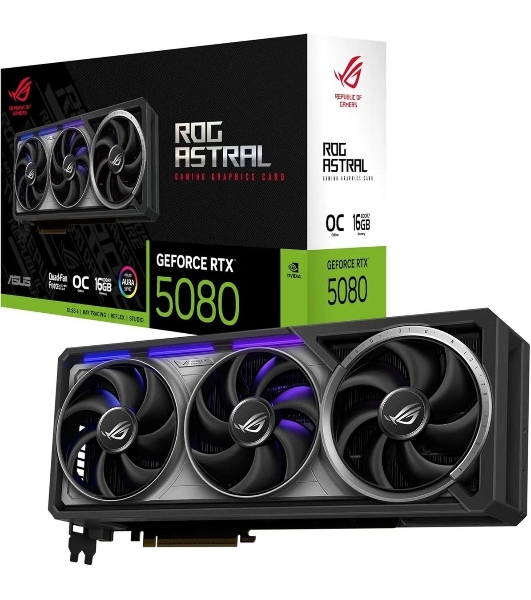 Видеокарта ASUS ROG-ASTRAL-RTX 5080-O16G-GAMING RTX 5080,HDMI*2,DP*3,16G,D7