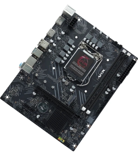 Материнская плата AFOX IH510D4-MA-V4, LGA 1200, Intel H510, 2xDDR4, 3xSATA, 1xM.2, 1xPCIe 3.0 x16, 1xPCIe 3.0 x1, 1xHDMI, 1xDP, 1x1Gb LAN, 2xUSB-A 5Gbps, 2xUSB-A 2.0, 3x3.5 мм, 5.1, mATX