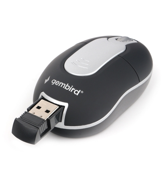Мышь беспроводная Gembird MUSW-600 черный, 1200 dpi, радиоканал, USB, кнопки - 3