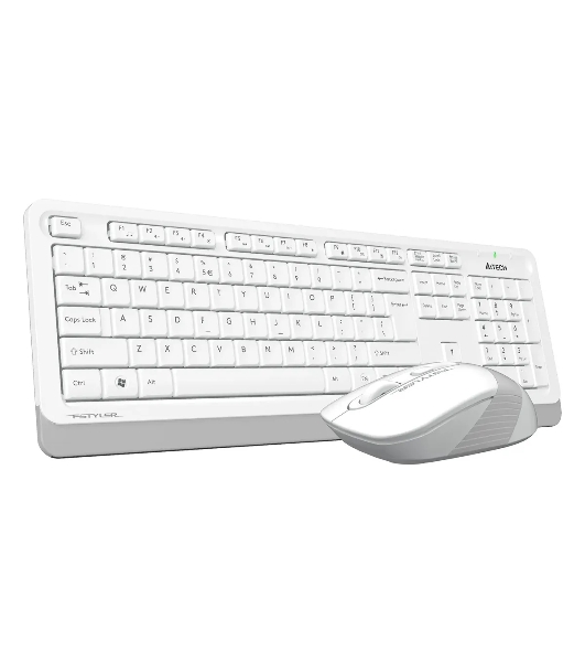 Комплект клавиатура+мышь A4Tech FStyler FG1010S беспроводной, USB, 2000 DPI, белый/серый