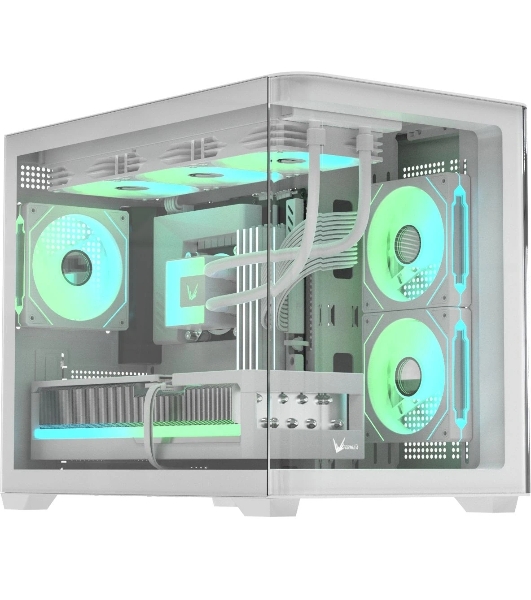 Компьютерный корпус AeroCool/Formula Crystal U2M Floe белый без БП mATX 1xUSB 3.0 audio bott PSU